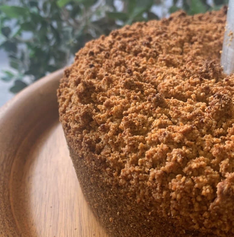 Bizcocho de calabaza con crumble de almendras