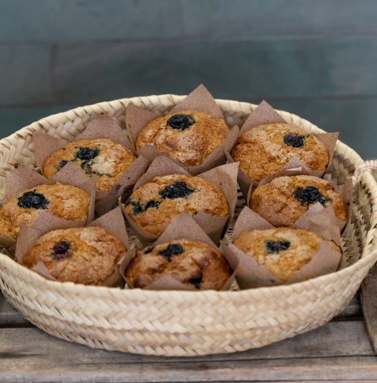 Muffin limonada arándanos