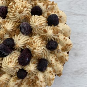 tarta limon y arándanos