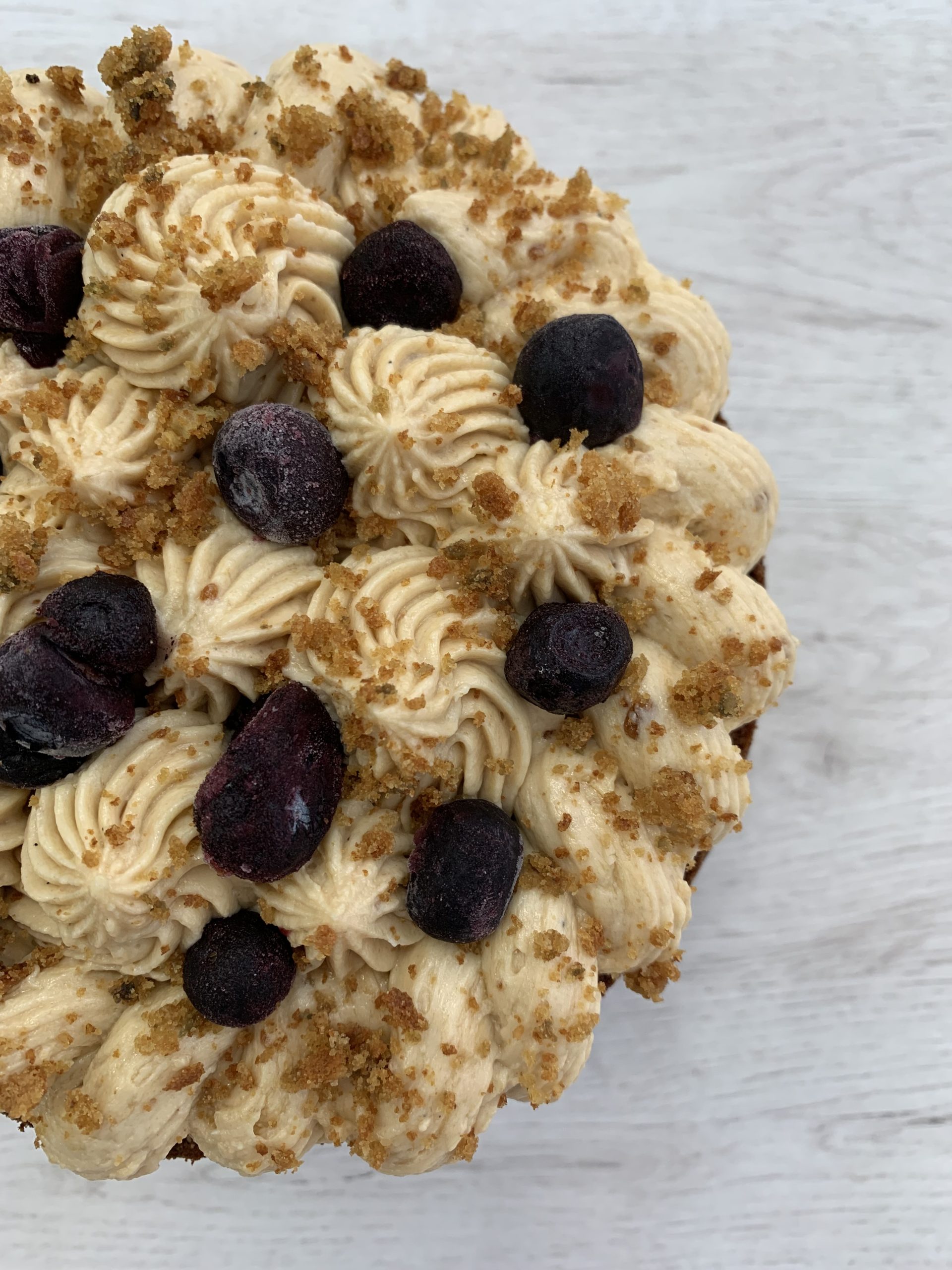 tarta limon y arándanos